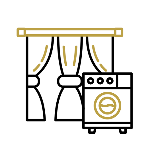 Curtains & Carpets – Deep cleaned, steam sanitized