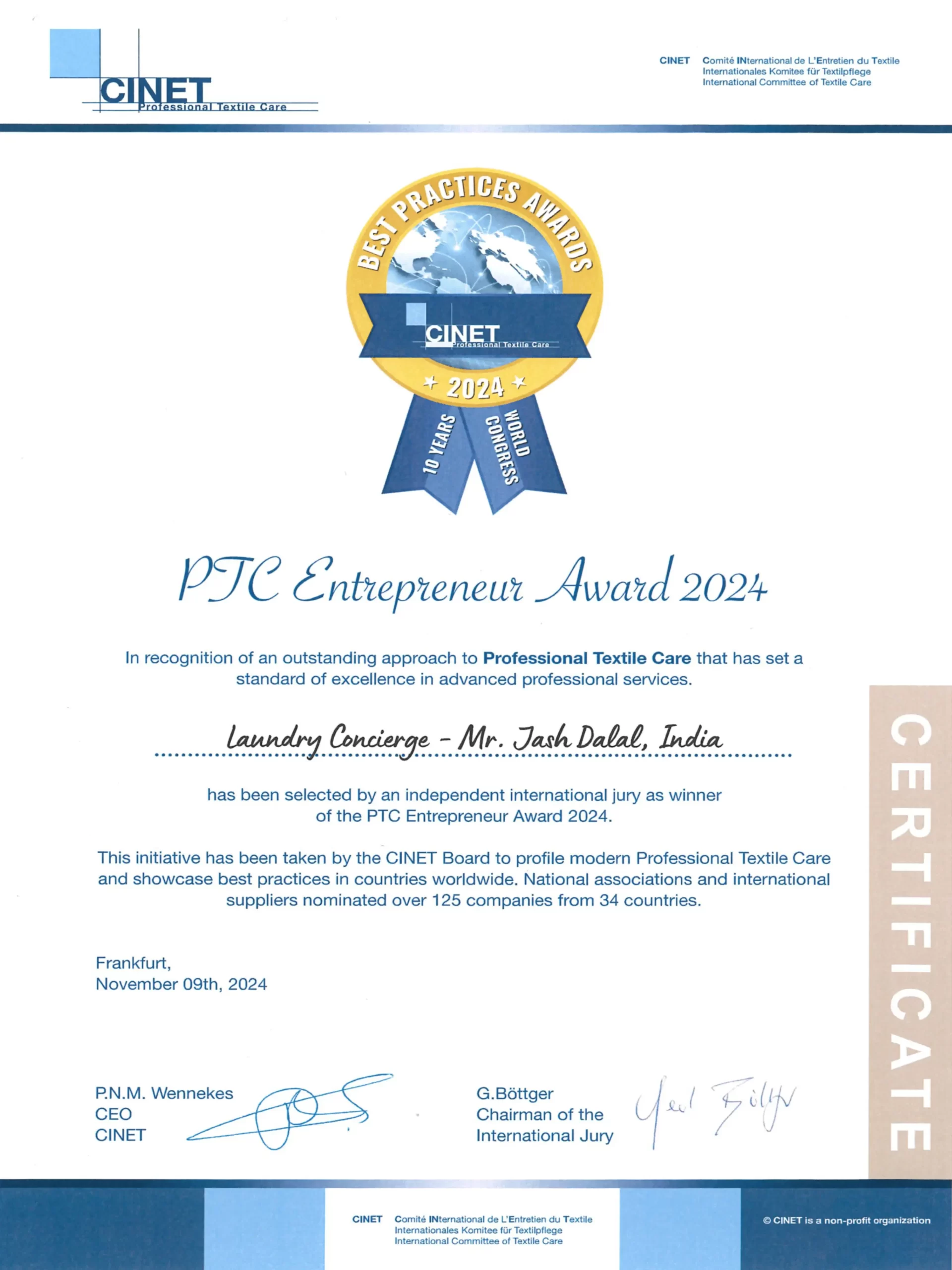 PTC Entrepreneur Award 2024
